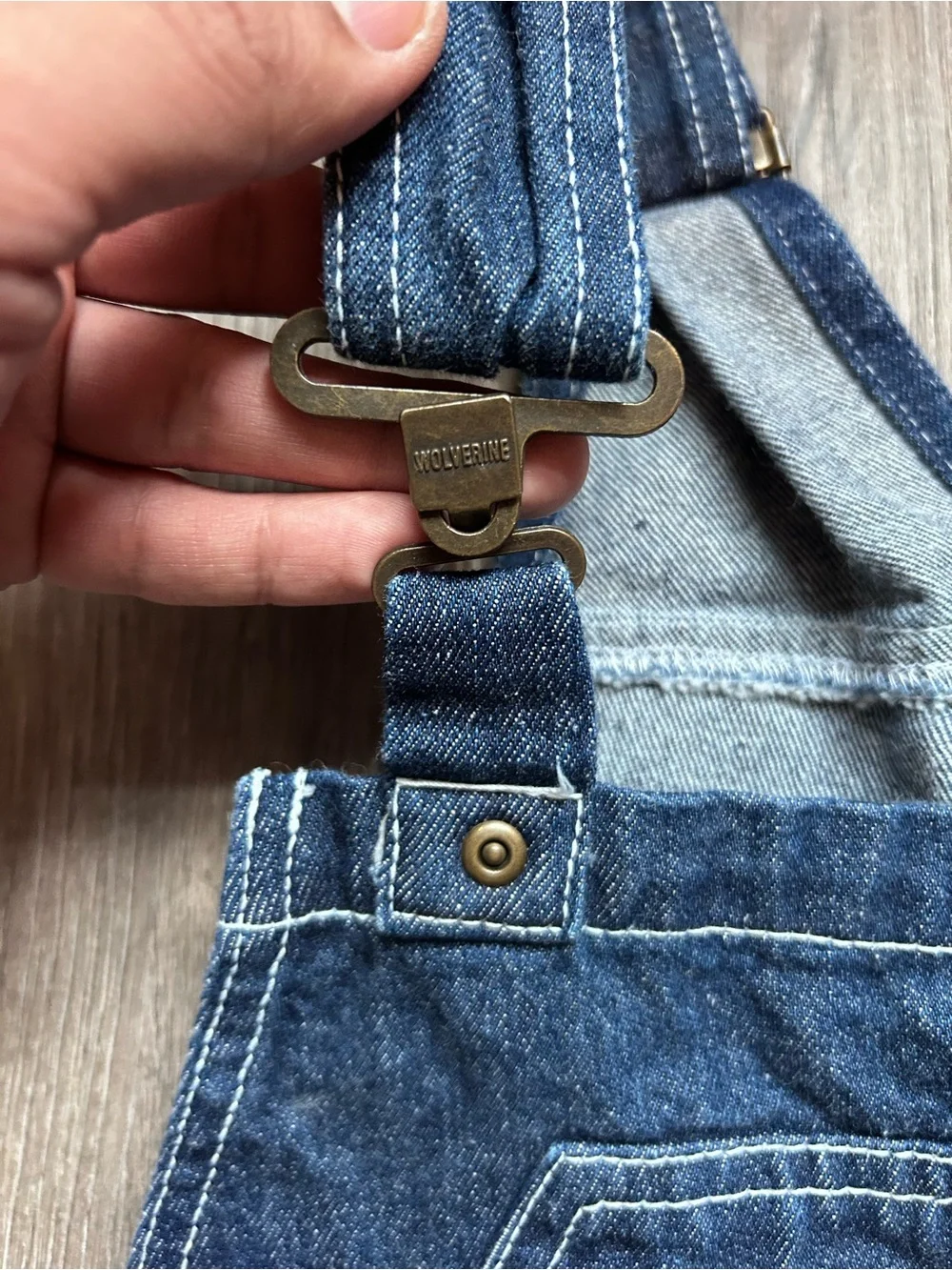 Wolverine Blue Denim Carpenter Bib Overalls Men’s Sz Large 30 Workwear